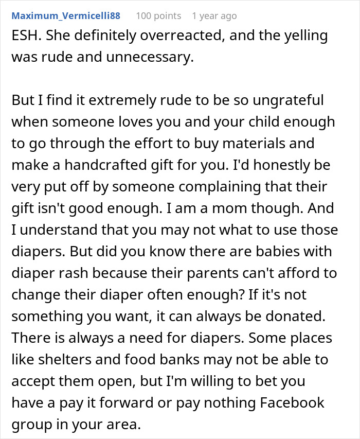 Expecting Mom Gets Called Out By Her Sister-In-Law For Not Wanting A 'Diaper Cake' For The Upcoming Baby Shower Expecting Mom Gets Called Out By Her Sister-In-Law For Not Wanting A 'Diaper Cake' For The Upcoming Baby Shower