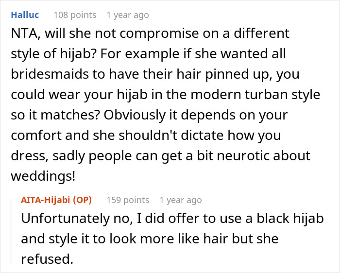 Muslim Bridesmaid Asks If She's A Jerk For Not Compromising And Keeping Her Hijab On For Her Friend's Wedding Muslim Bridesmaid Asks If She's A Jerk For Not Compromising And Keeping Her Hijab On For Her Friend's Wedding