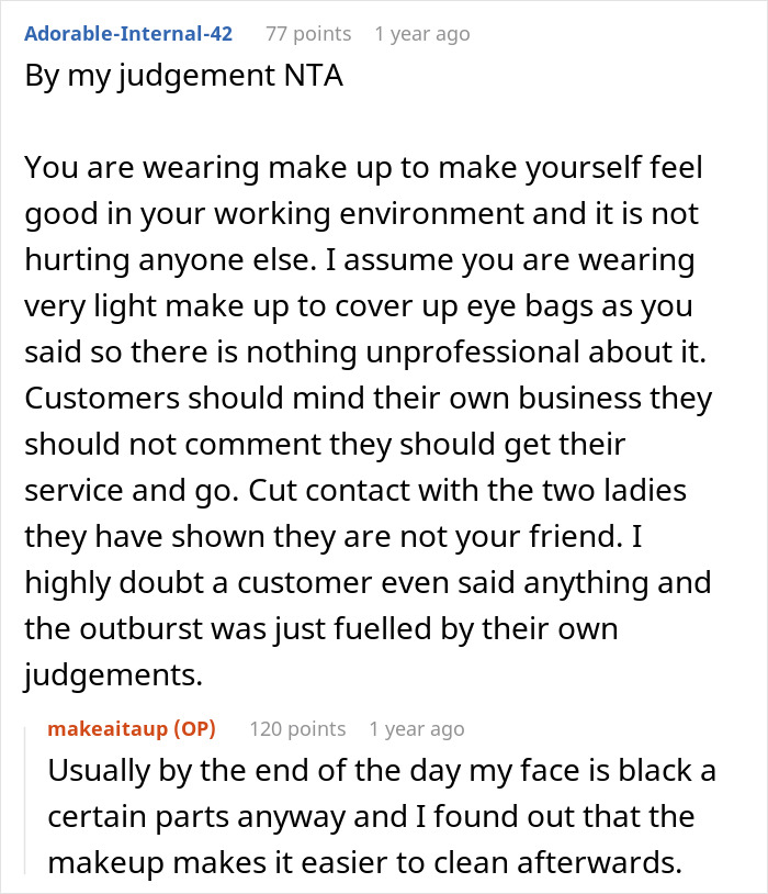 "My Confidence Was Skyrocketing": Mechanic Starts Wearing Makeup At Work, Front Desk Coworkers Have A Problem With It "My Confidence Was Skyrocketing": Mechanic Starts Wearing Makeup At Work, Front Desk Coworkers Have A Problem With It