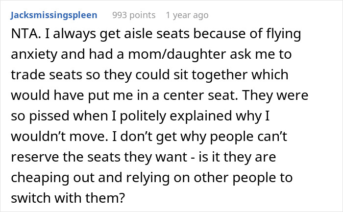 Entitled Newlyweds Are Upset Fellow Plane Traveler Refused To Accommodate For Their Lack Of Foresight When Booking Plane Seats Entitled Newlyweds Are Upset Fellow Plane Traveler Refused To Accommodate For Their Lack Of Foresight When Booking Plane Seats