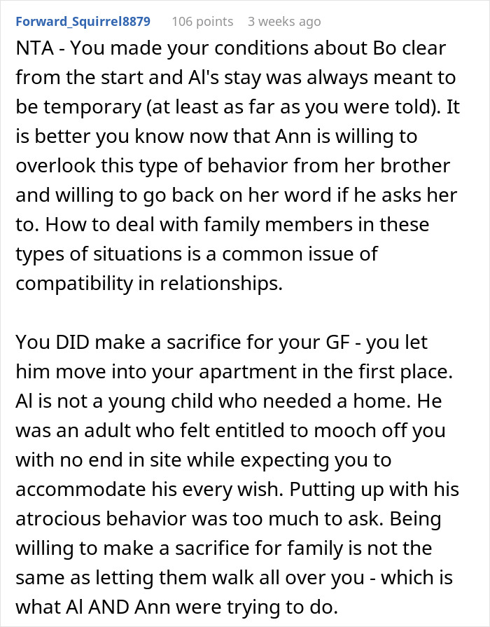 Guy Welcomes Girlfriend’s Jobless Brother Into His Home, Kicks Them Both Out When They Ask Him To Get Rid Of His Dog Guy Welcomes Girlfriend’s Jobless Brother Into His Home, Kicks Them Both Out When They Ask Him To Get Rid Of His Dog