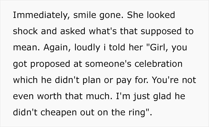 Couple Steal The Spotlight From Woman Celebrating 30th Birthday By Getting Engaged, Her Friend Ruins Their Moment In Kind Couple Steal The Spotlight From Woman Celebrating 30th Birthday By Getting Engaged, Her Friend Ruins Their Moment In Kind