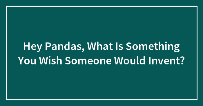 Hey Pandas, What Is Something You Wish Someone Would Invent? (Closed)