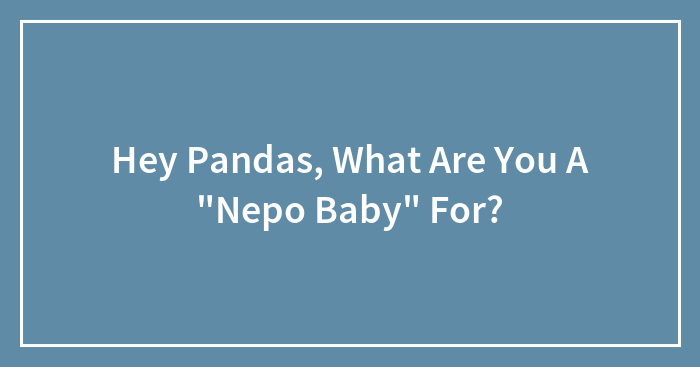 Hey Pandas, What Are You A “Nepo Baby” For?