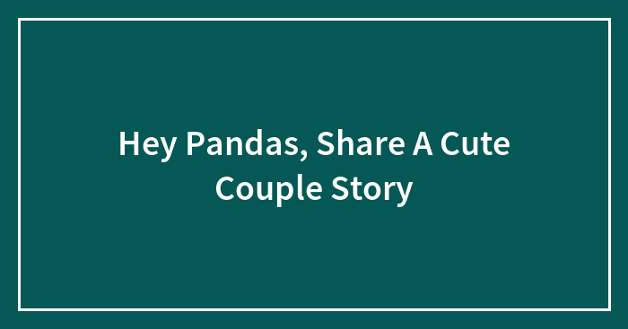 Hey Pandas, Share A Cute Couple Story
