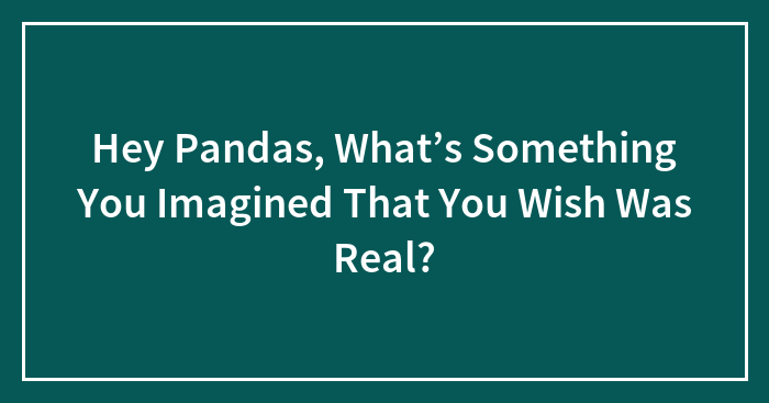 Hey Pandas, What’s Something You Imagined That You Wish Was Real?