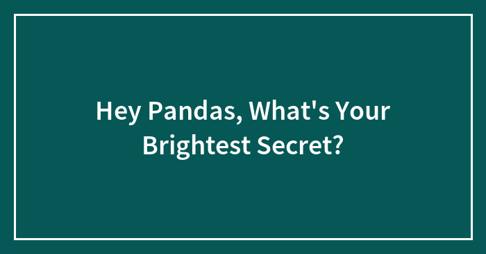 Hey Pandas, What’s Your Brightest Secret?