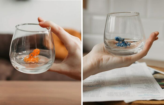 I Made Drinking Glasses With An Unique Addition Inside (10 Pics)