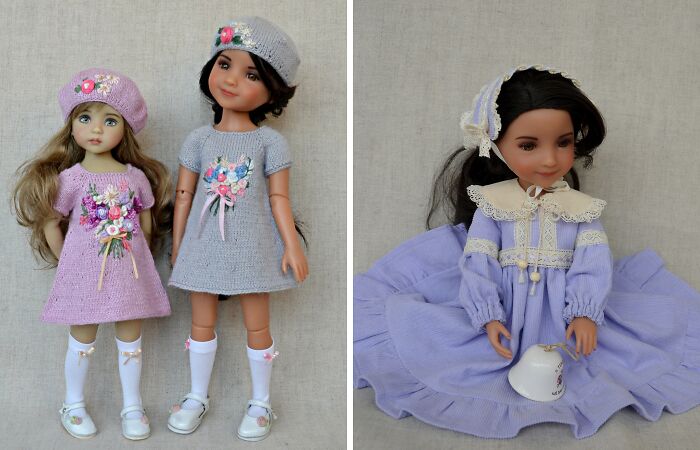 Designer Clothes With Embroidery For Dolls: Little Darling And Ruby Red Fashion Friends (7 Pics)