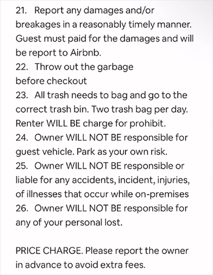 "If You Breathe Too Loud It's $80/Per Breath": People React To A Ridiculous List Of Rules And Upcharges At This Airbnb