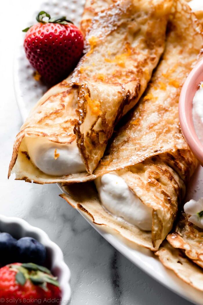 Crepes! From The U.s, My Favorite Breakfast Food Is Crepes. It's Best With Fruit, And Is A Weekend Tradition :)