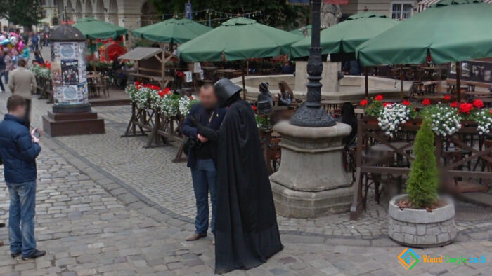 "Darth Vader In Lviv". Location: Lviv, Ukraine