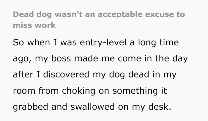 "It's Just A Dog": Employee's Dog Dies, His Boss Makes Him Show Up For Work, So He Maliciously Complies