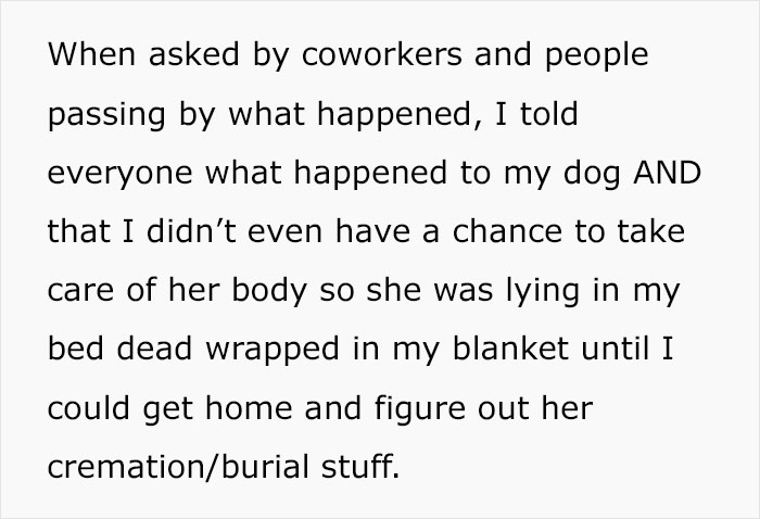 "It's Just A Dog": Employee's Dog Dies, His Boss Makes Him Show Up For Work, So He Maliciously Complies