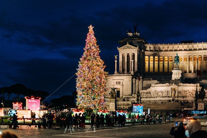 The Mayor Of Rome Officially Starts The Christmas Season By Switching On The Christmas Tree Lights In Piazza Venezia