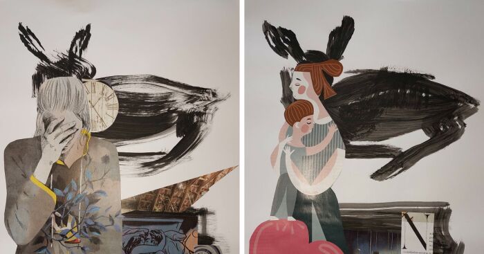 This Ukrainian Artist Shares Her Emotions In Art Collages (4 Pics)