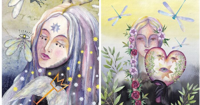 These Are 16 Of My Watercolor Art Prints And Drawings