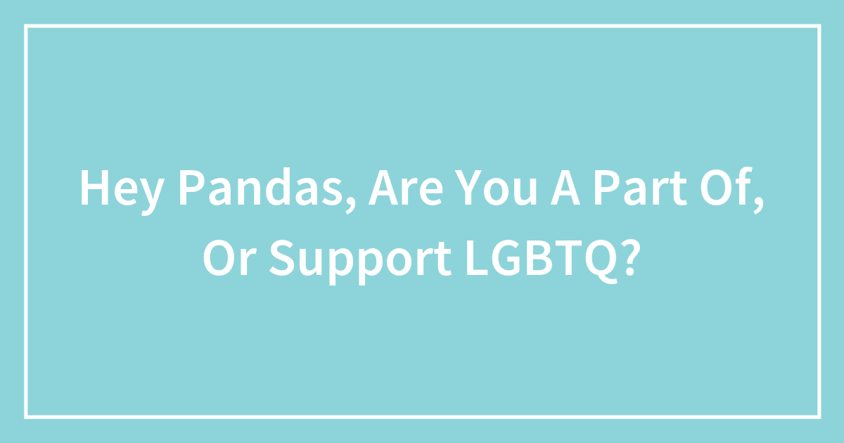 🏳️‍⚧️🏳️‍⚧️ — these are two very different things but panda