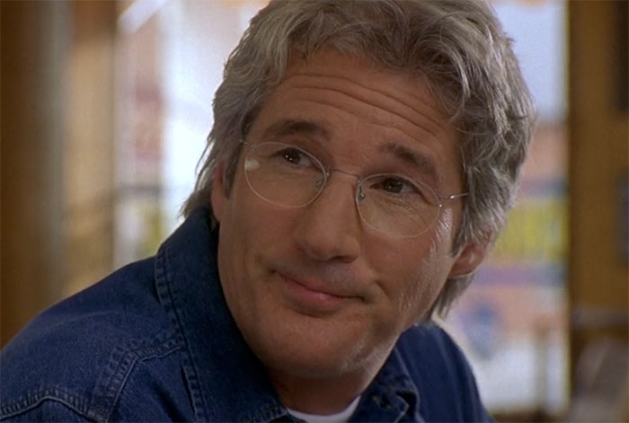Richard Gere with glasses looking from movie Runaway Bride