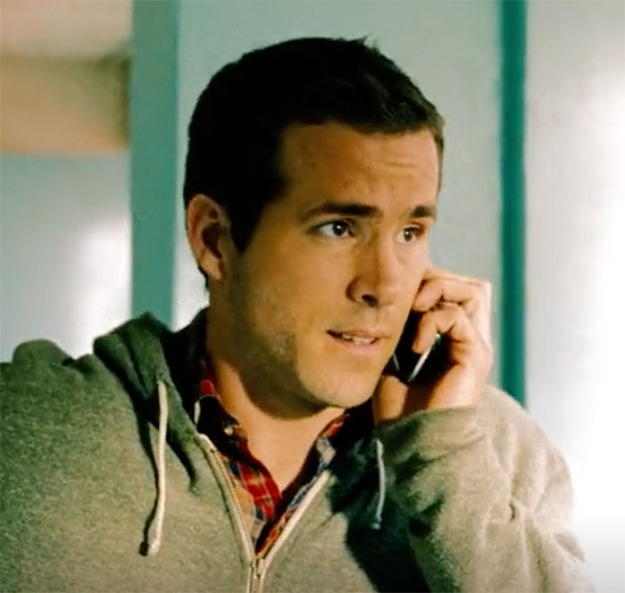 Ryan Reynolds talking phone in movie Safe House