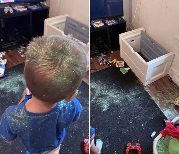 My 3-Year-Old Dumped Glitter Everywhere This Morning