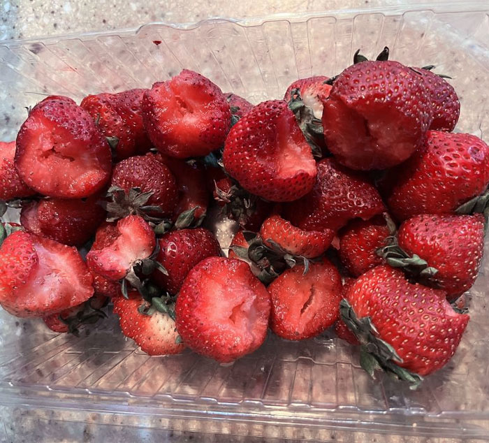My Two-Year-Old Son Got Into The Strawberries And Took A Single Bite Out Of Each One