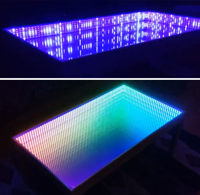 This 600 LED Infinity Mirror Coffee Table