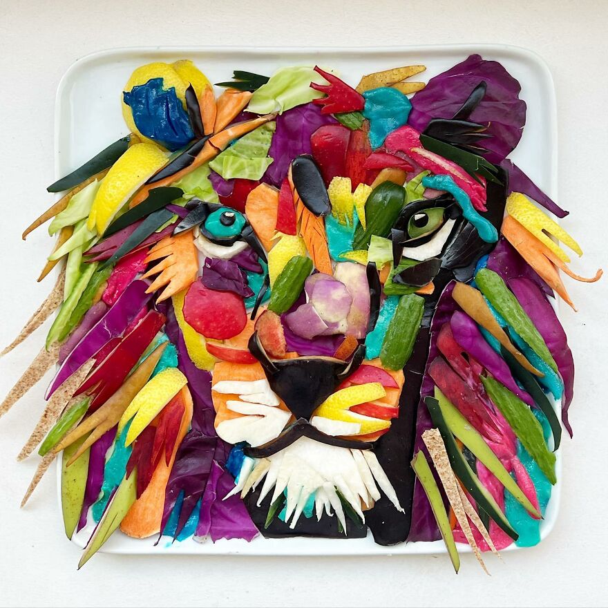 Verified Here’s My Lion Using Most Of The Leftover Produce I Had In My Fridge