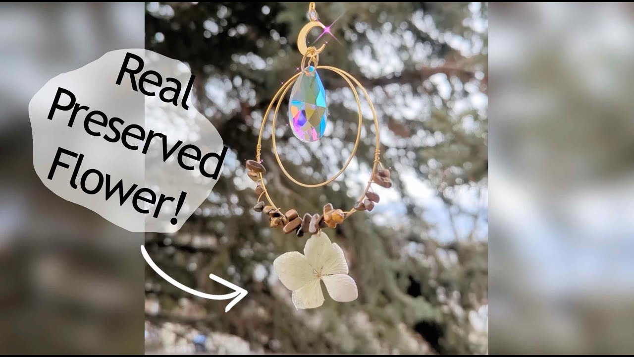 Making A Sun Catcher With Real Flowers From My Garden!
