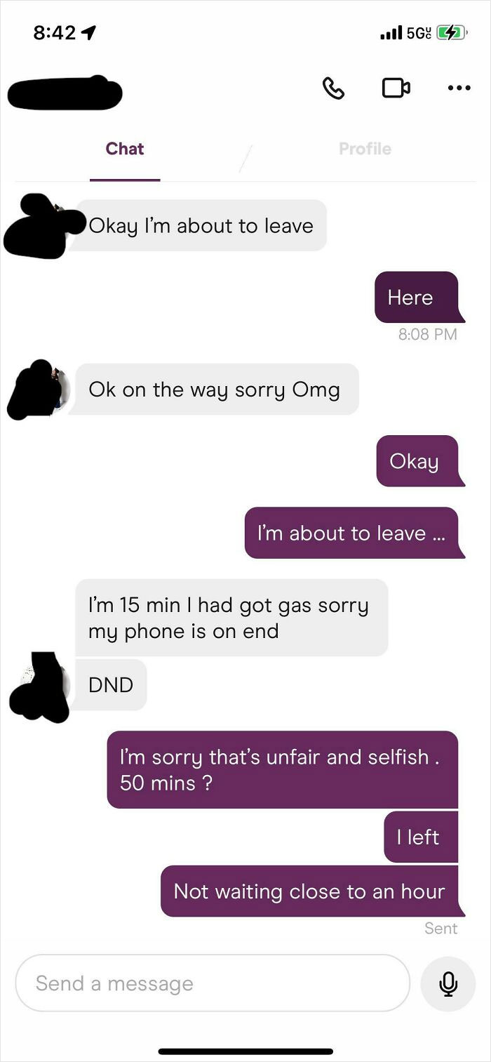 What Would You Have Done If Your Date Took Almost An Hour To Be There, When Plans Were Set At 8pm?