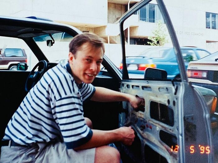 In 1995, Elon Musk Performed The Great Feat Of Looking Like Someone Who’d Use Turn Signals In Parking Lots While Simultaneously Giving The Outward Appearance Of Being The Guy To Trust When In Need Of Getting A Ski Slope Smuggled Out Of Mexico Using Only A Dilapidated Bmw