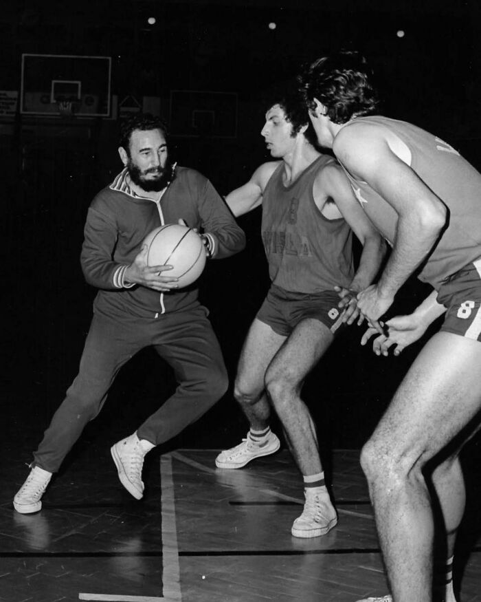 Never Thought You’d Get To See Fidel Castro In A Pair Of Converse, Huh? Well, Watch Him Play Basketball Against Students During A Visit To Poland In ’72!