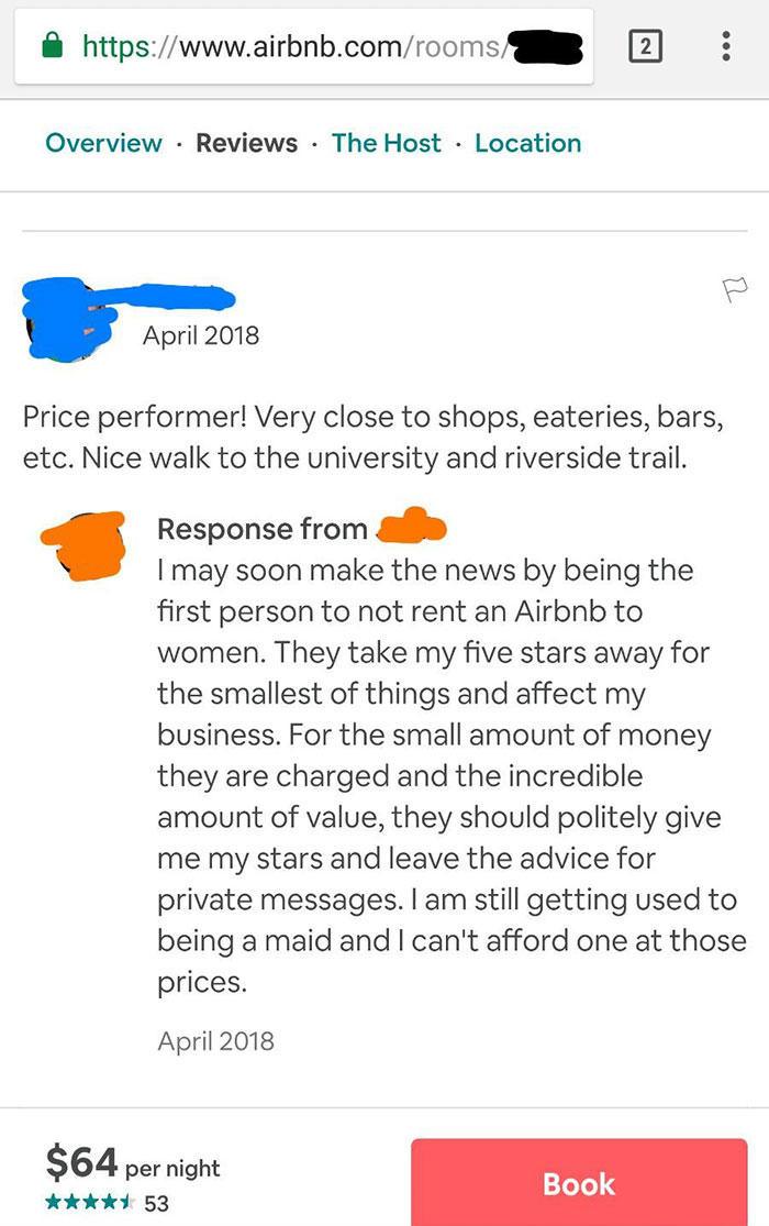 Airbnb Host Wants To Stop Renting To Women