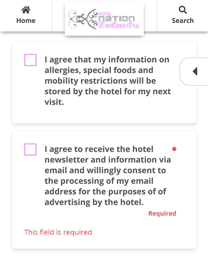 To Check-In Early, This Hotel Requires You To Give Them An Email So They Would Be Able To Send You Spam