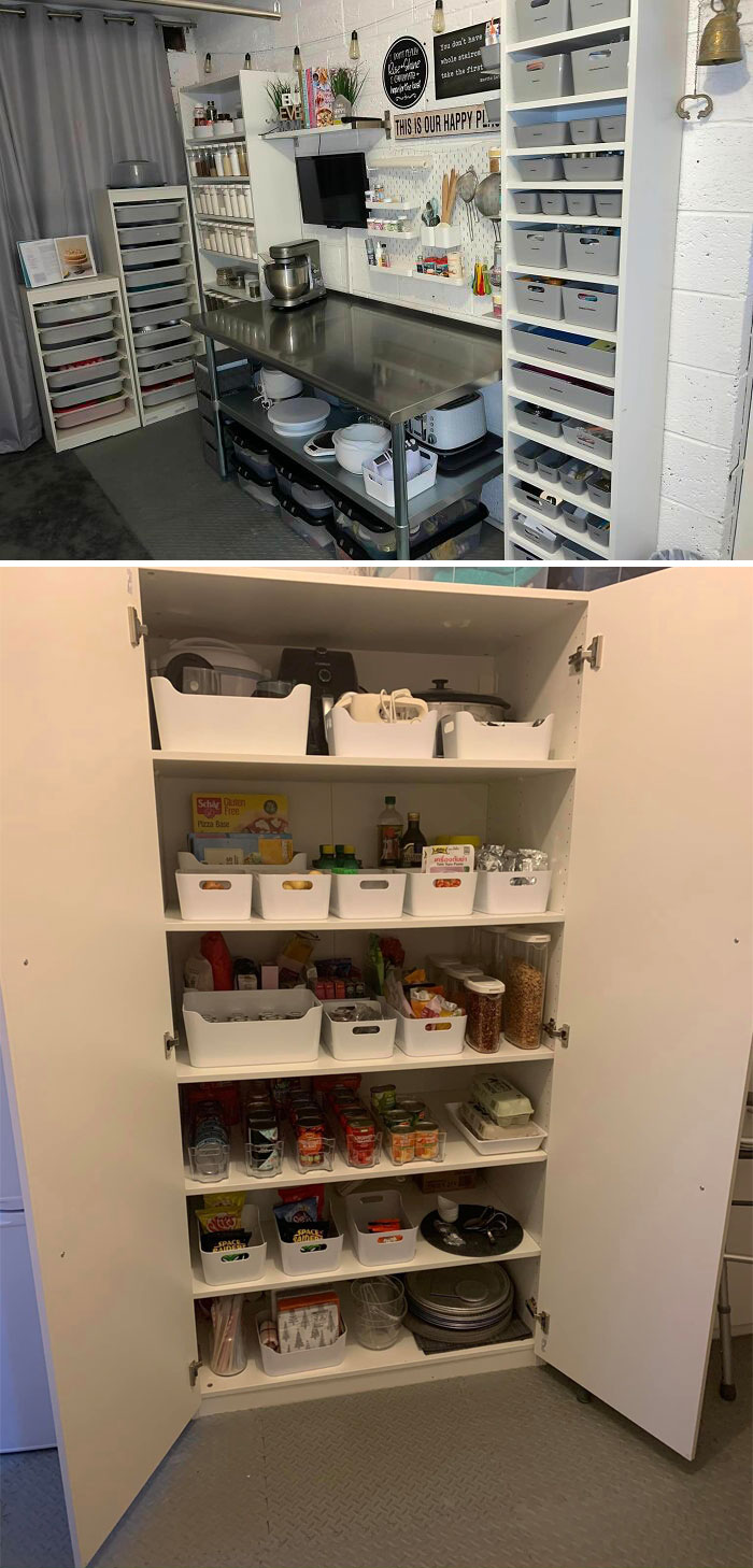 Our Garage. Just Off Our Kitchen. Using It For Pantry Space, Hubby’s DIY Stuff And Also I’m A Hobby Baker. Used Billy Bookcases, Trofast Units And Pax Wardrobes