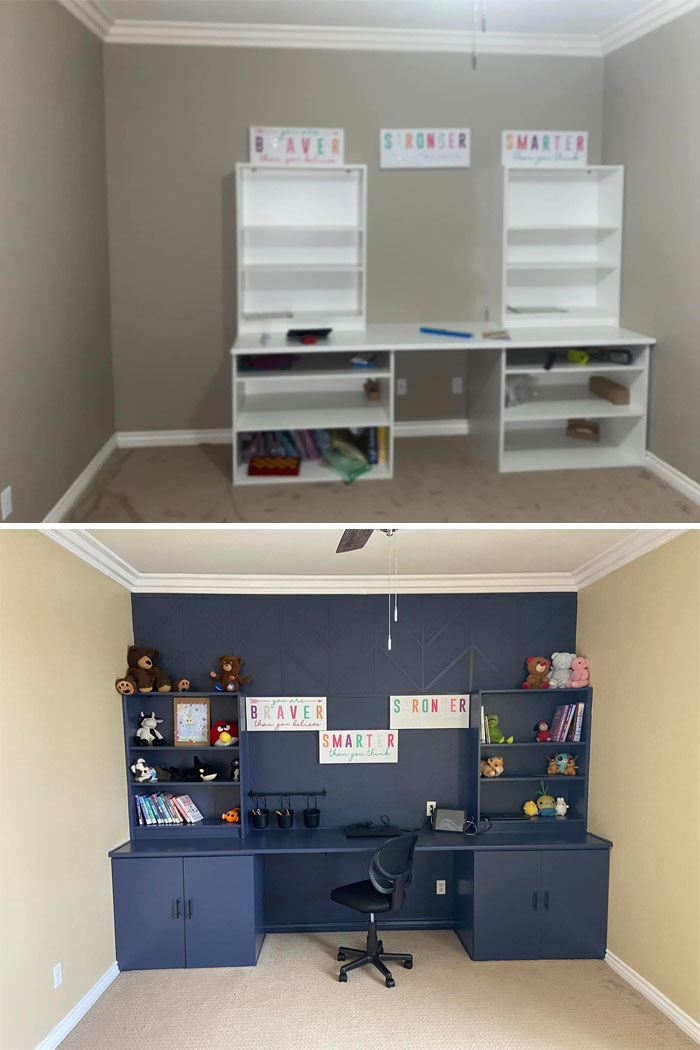 Before And After- Daughter Room Makeover