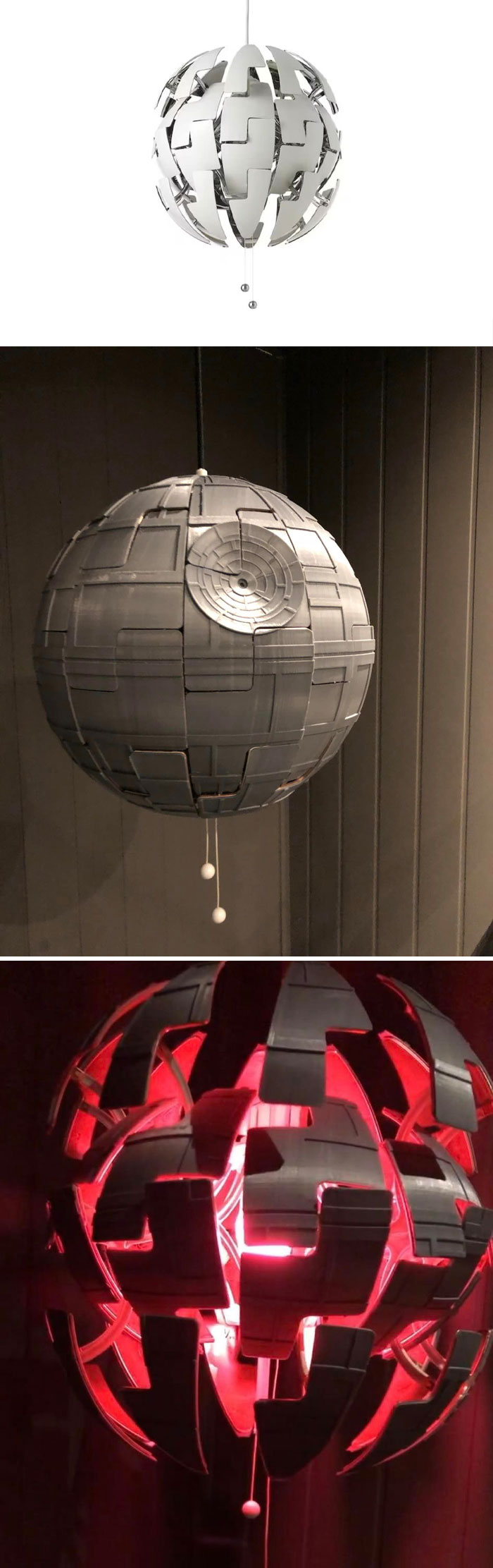 Made «the Death Star» From Ps IKEA Lamp