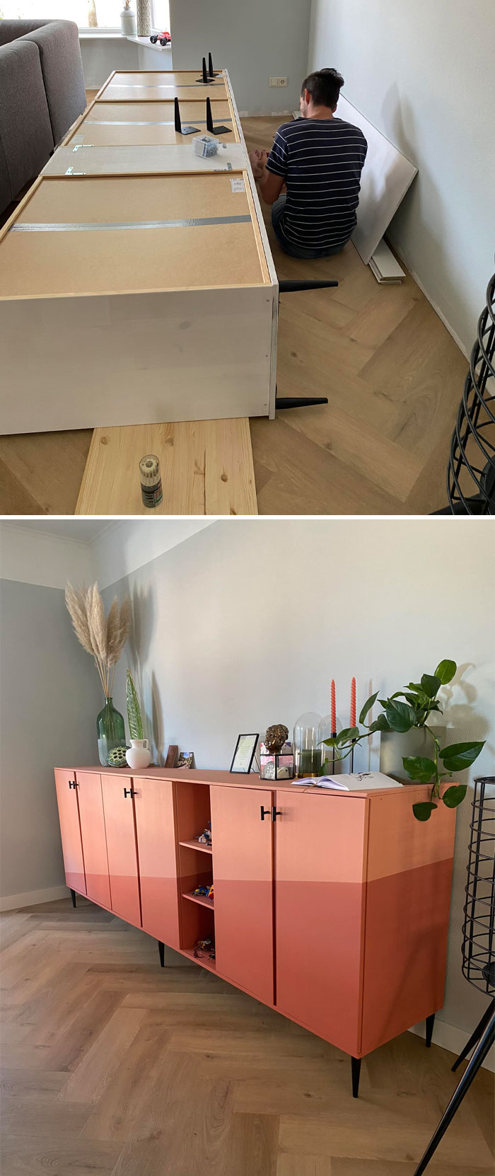 Made This Beautiful Dressoir Last Year From Three IKEA Ivar Cabinets