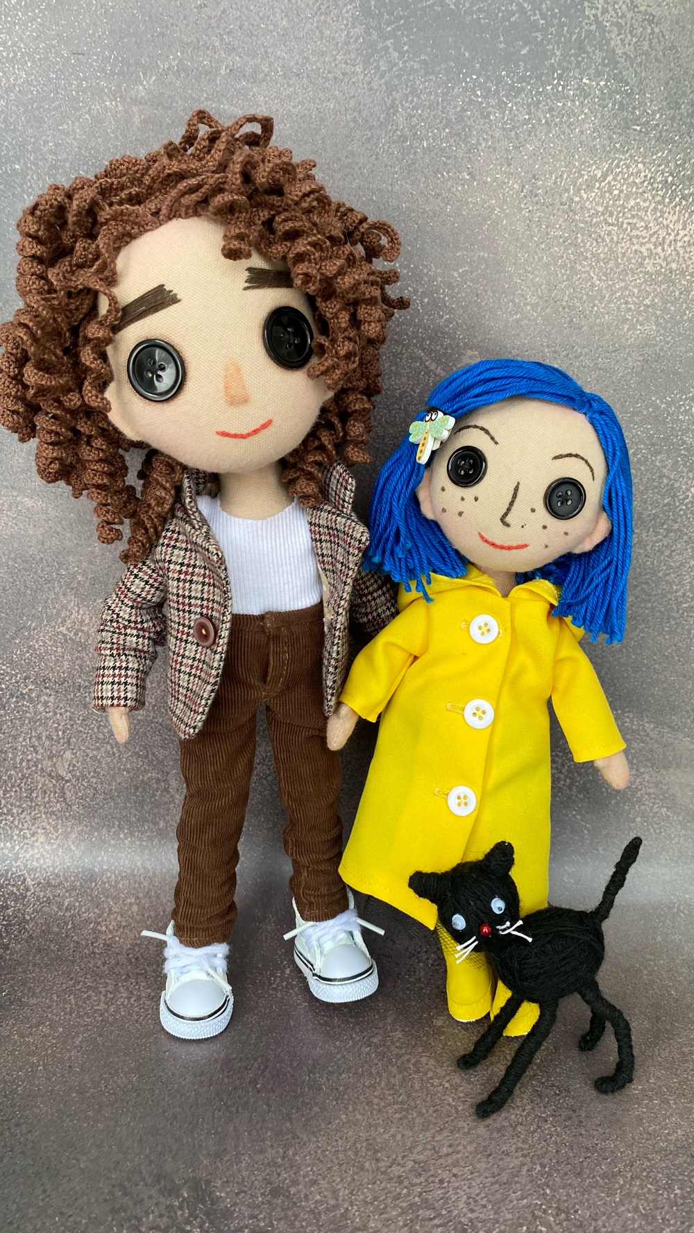 Handmade Coraline And Wybie Rag Dolls . Inspired By Neil Gaiman!