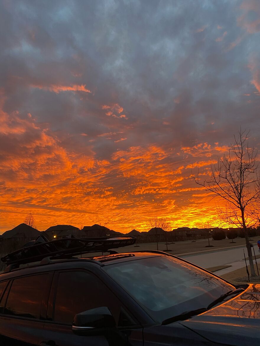 The Sunset Last Week. It Looked Like This For Miles And Miles