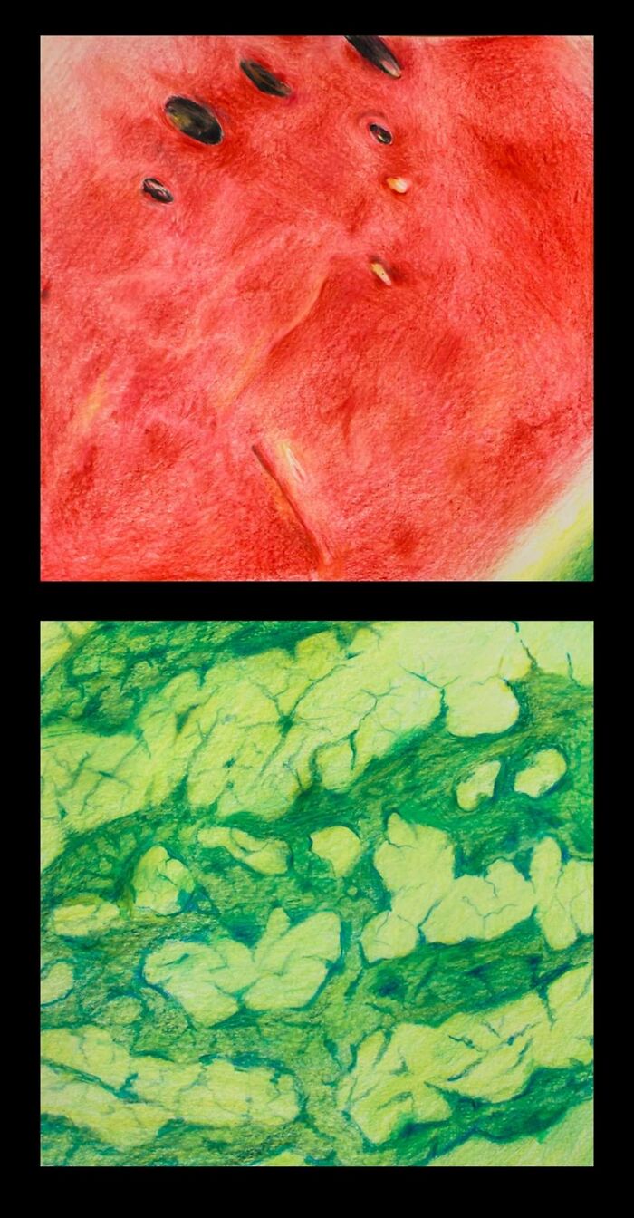 Aquarelle Pencils On Cartridge Paper, 30*30 Cm