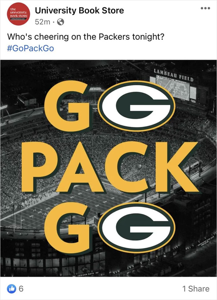 It Really Feels Like The Packers Logo Could Have Replaced A Different Letter Here…