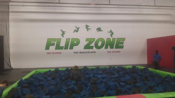 The Flip Zone Has A Rule Of "No Backflips" When There Is Literally A Guy Backflipping In The Logo
