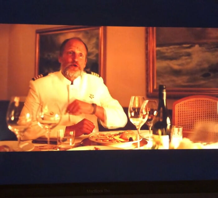 In Triangle Of Sadness (2022), Woody Harrelson Appears To Say “George Carlin” After Quoting Mark Twain. The Filmmakers Apparently Decided To Dub In The Right Name Instead Of Reshooting Or Cutting Away Lol