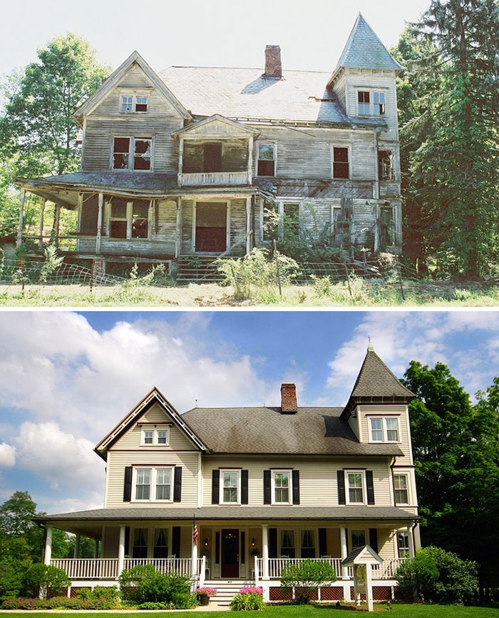 Before & After Of The Raritan Inn Bed & Breakfast In Califon, New Jersey