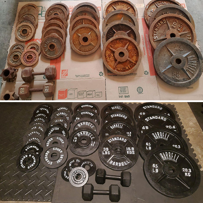 Before And After Of My Rusty Plate Restoration