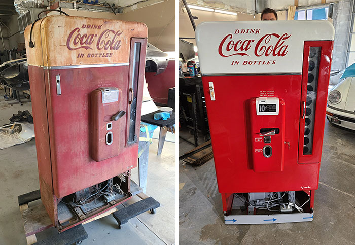 Máquina de Coca-Cola que terminamos hace un par de meses para un cliente