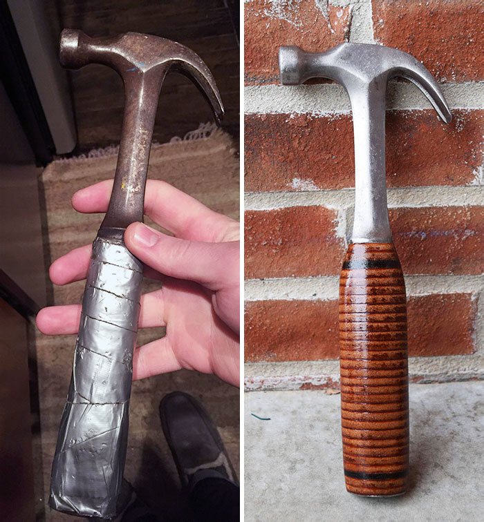 Restauré el martillo de 50 años de mi padre como regalo de Navidad