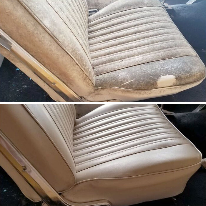 Restauré un Torino de 1968. No podía creer que era capaz de conseguir que los asientos estuvieran así de limpios