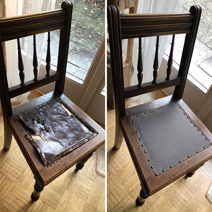 I Restored An Old Chair I Found In Our Basement